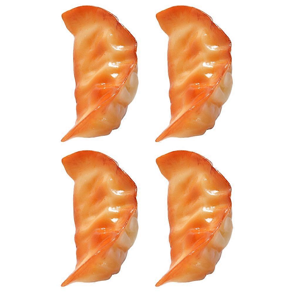 4pcs Realistic Artificial Dumpling Photography Prop Restaurant Decor