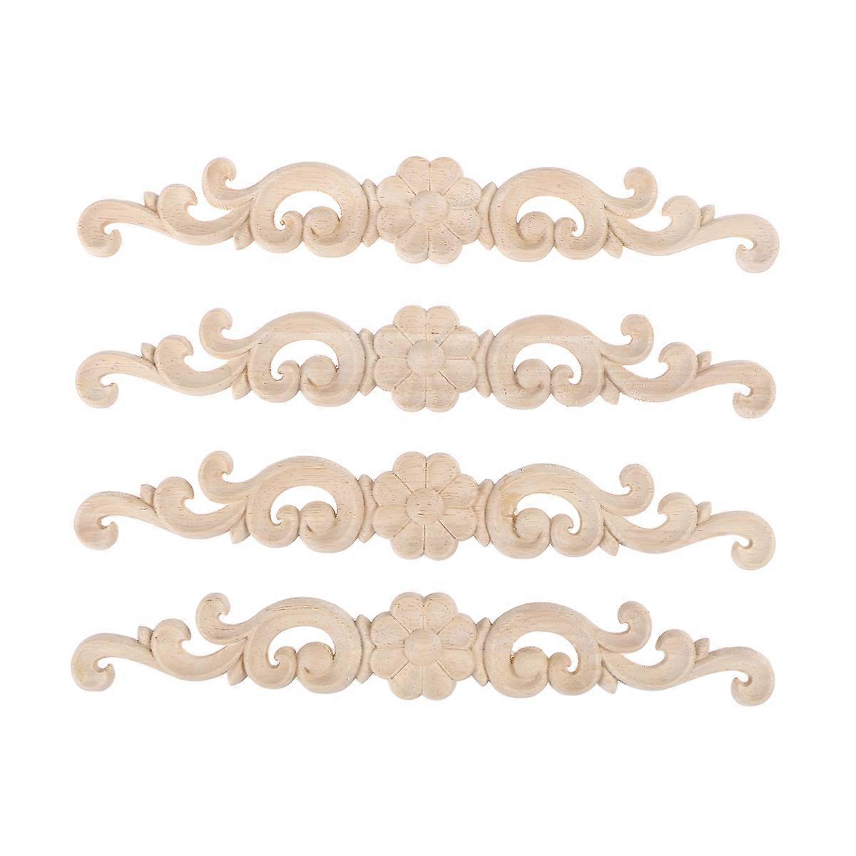 Cabinet Furniture Decoration European Style Door Cabinet Corner Molding Wood 10.6×1.6×0.5in Can Be Attached to Mirrors