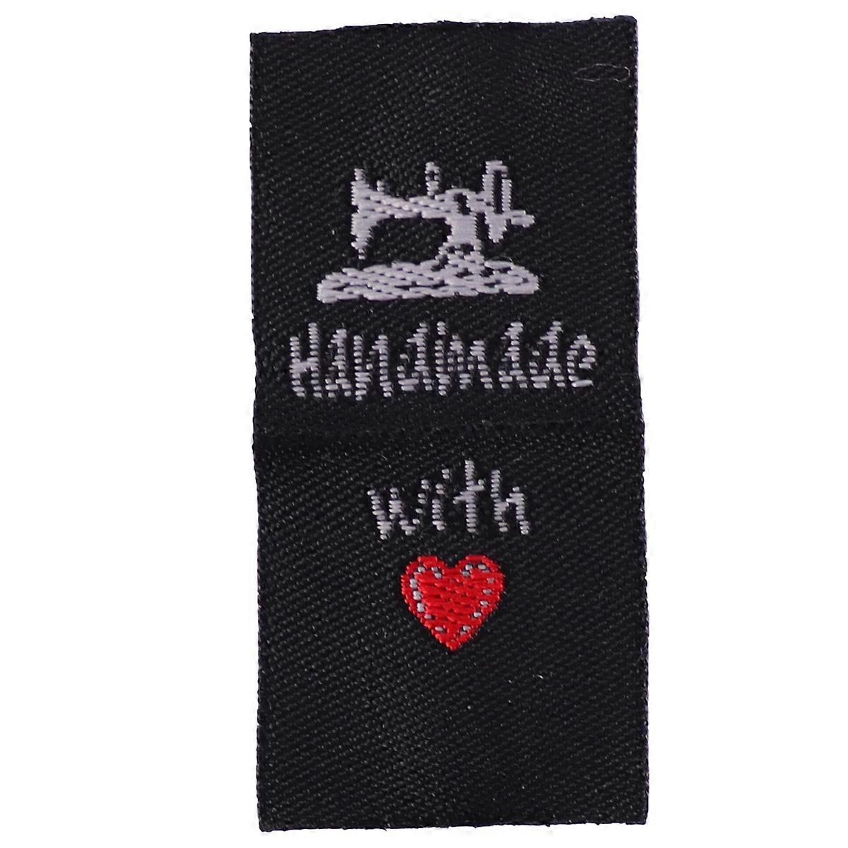 Håndlavede symærker til tøjtilbehør, 100 stk., sorte