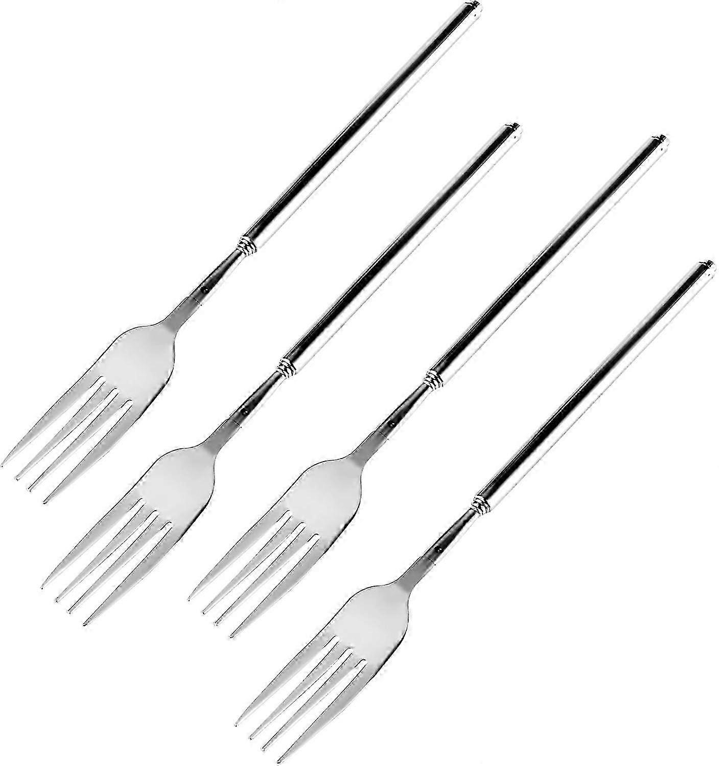 Extendable Long Handle Telescopic Fork - Grill Fork Cutlery Set for Dinner, Sausage, Hot Dog, Fruit and Vegetable Grilling Tools Accessories 2025