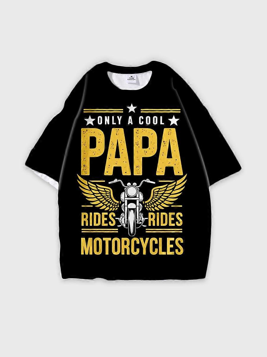 T-shirt round neck Pattern loose short sleeve E415