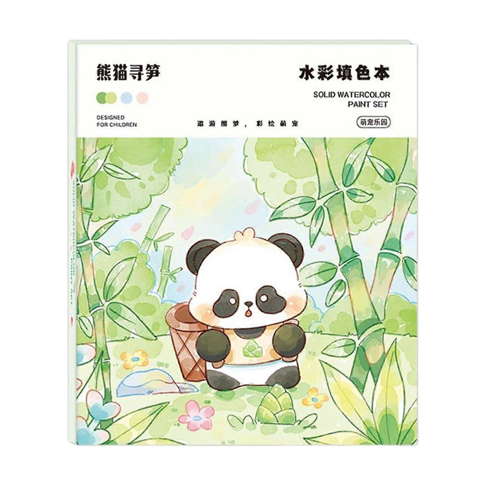 Watercolor Coloring Book for Kids Craft Kit with Bookmarks, Portable Coloring Book Set for On the Go, School Home Ages 3 and Up