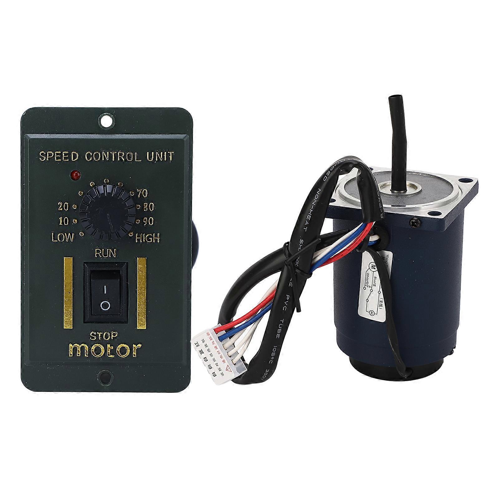 Geared Motor 6W High Torsion Low Noise Heat Resistant Variable Speed Reversible Motor with Speed Controller AC220V 1400R Per Minute (10 to 1400RPM)