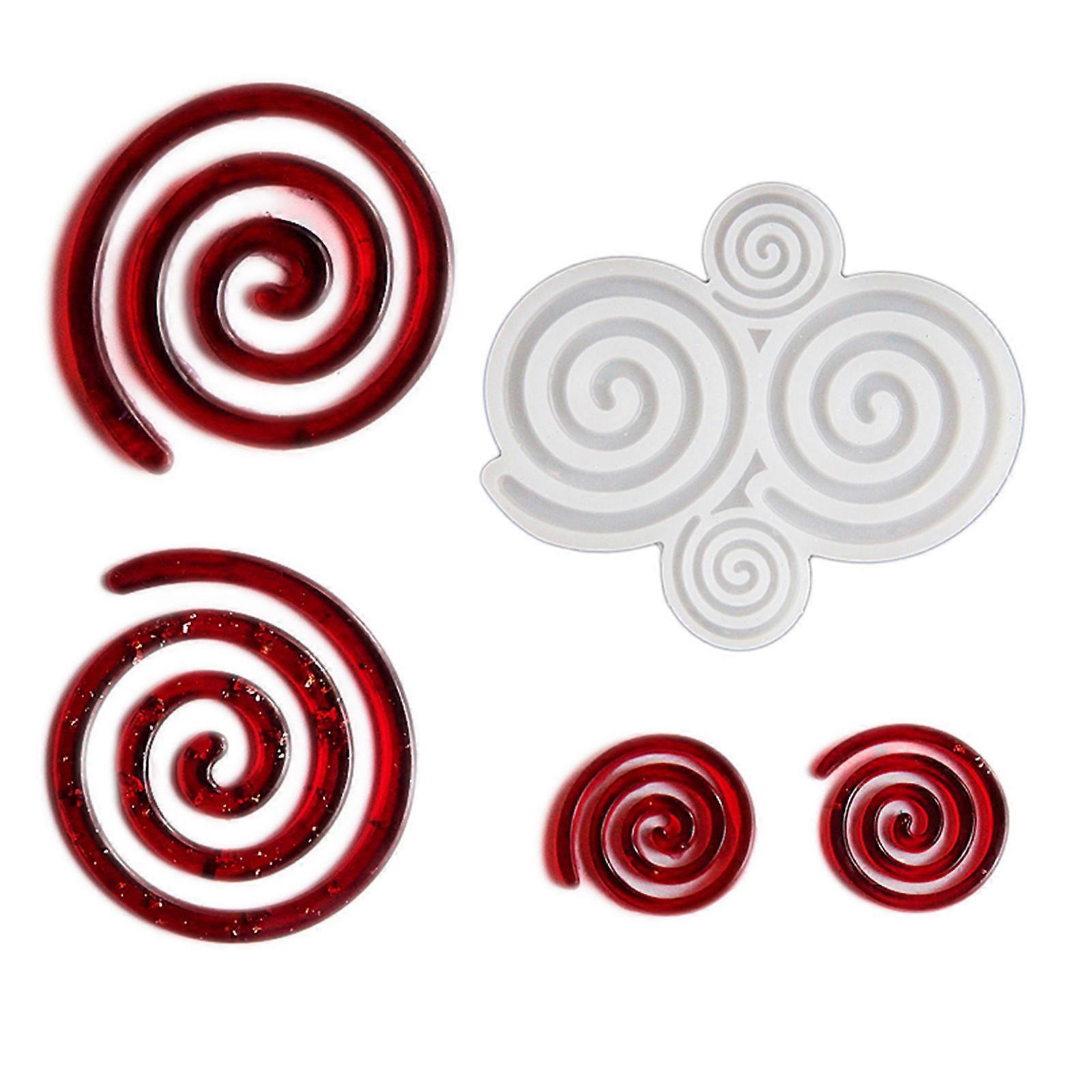 Flexible Pendant Mold Craft Molds Threaded Pattern Keychain Mould Crafting Accessories Present for Crafting Lover Multicolor