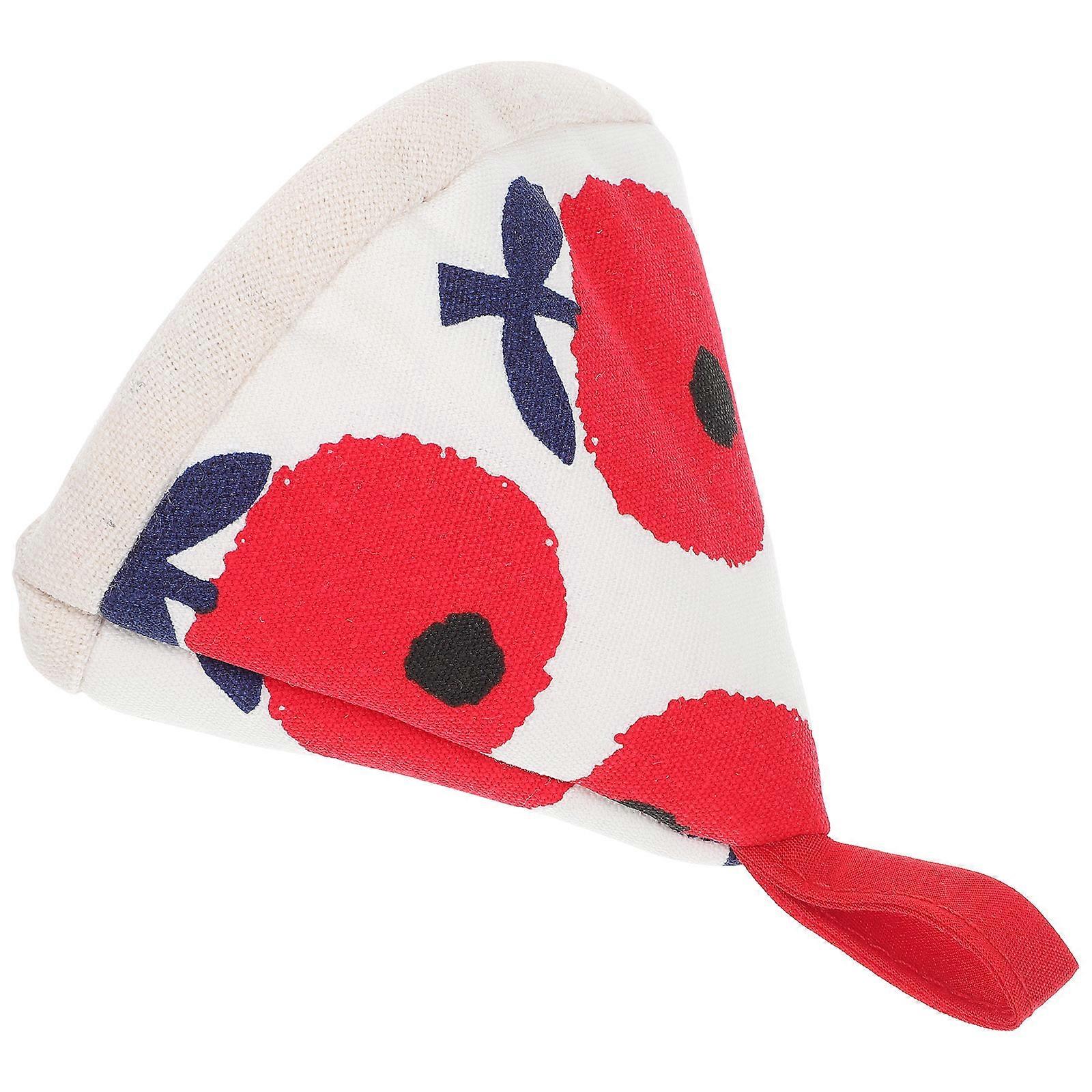 Triangular Anti-Scald Pot Lid Gloves For Baking Barbecuing Microwave Use 1Pcs