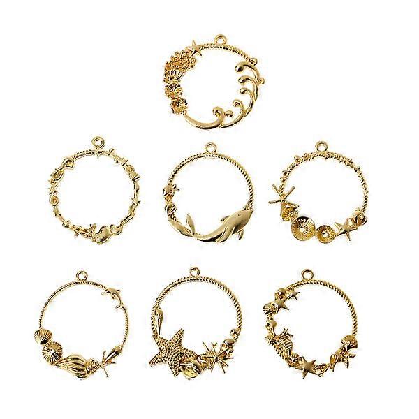 Shell, Round Empty Pendant for Making Alloy Made Molds in Living Room, Accessories Necessary Tool for DIY