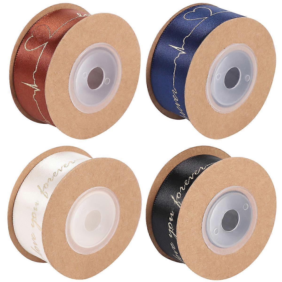 Polyester Ribbon For DIY Making And Scrapbooking 5 Yards Assorted Color Perfect For Craft Lovers 4 Rolls