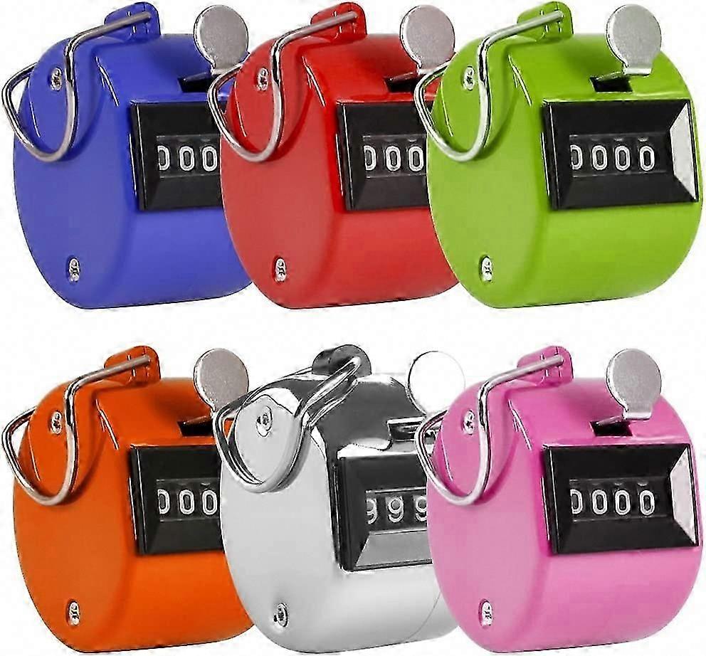 Mini 4-Digit Colorful Tally Counter - 1 Metal & 5 ABS Plastic Sports Counters for Easy Tracking