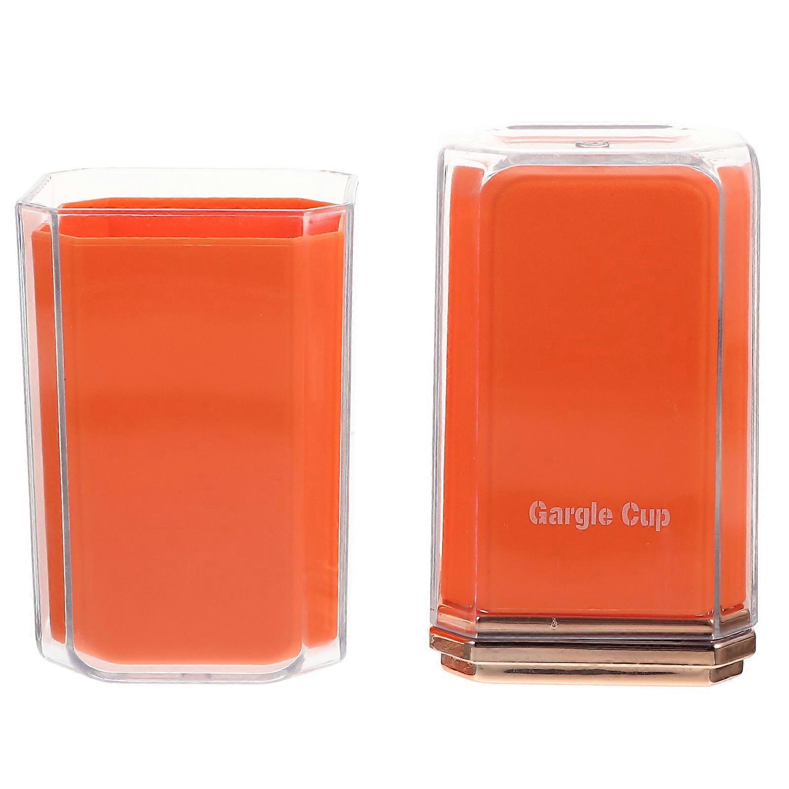 Travel Toothbrush Holder with Cup Orange Multifunction 4 in 1 Storage for Travel toiletries