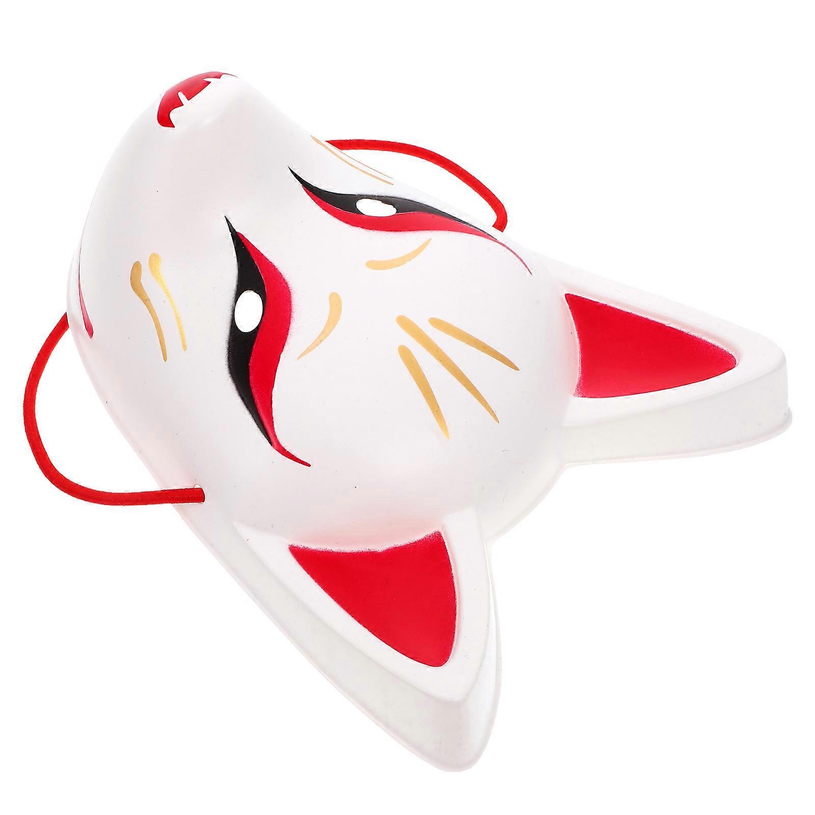 Japanese Kitsune Mask For Halloween Costume Scary Fox Cosplay Accessory For Themed Gatherings Multi Color 1Set