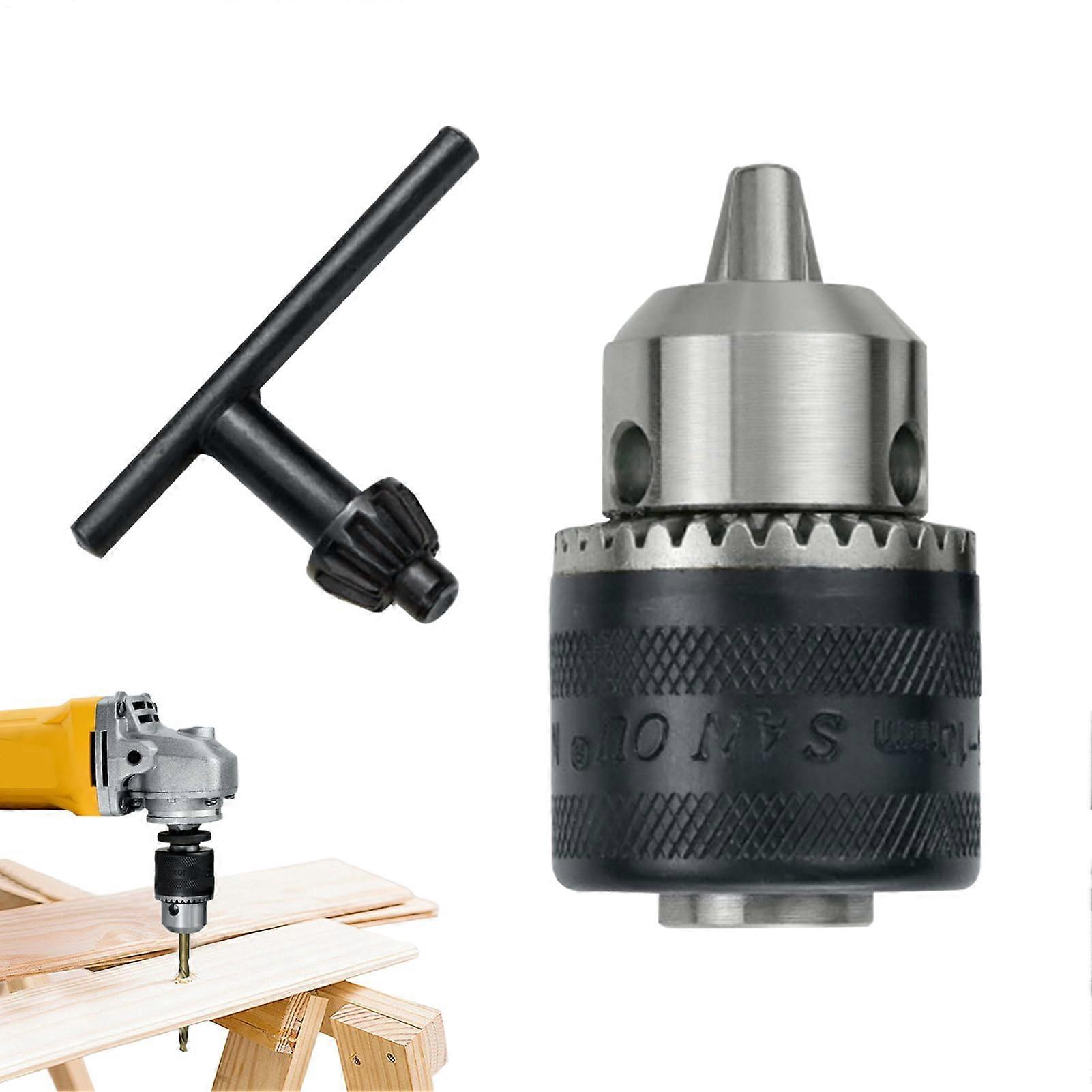 3 Jaw Drill Chuck Adapter Keyless Chuck for 100 Type Tools, Precision Fit for Wood Carving and Metalworking