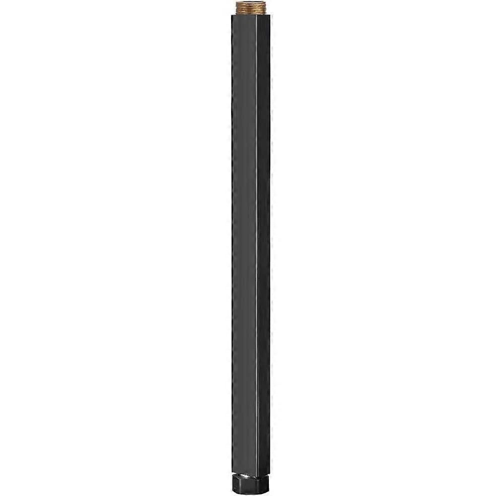 Square Brass Bathroom Shower Pipe Extension Tube 40 cm Extension Tube Rod, Increase the Pipe Slide Bar Shower Pipe Extend the Pipe, Black