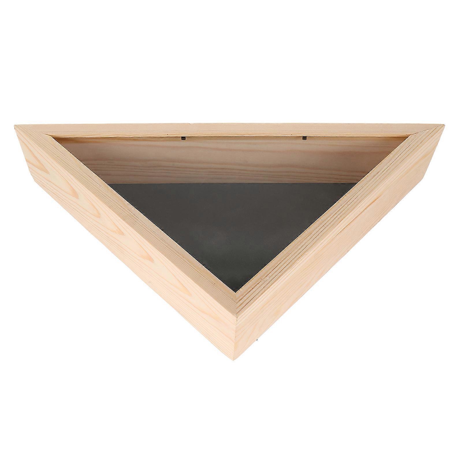 Veterans Burial Flag Case Memorial Box For Funeral Flags Home Decoration Light Grey Triangular 1Pack