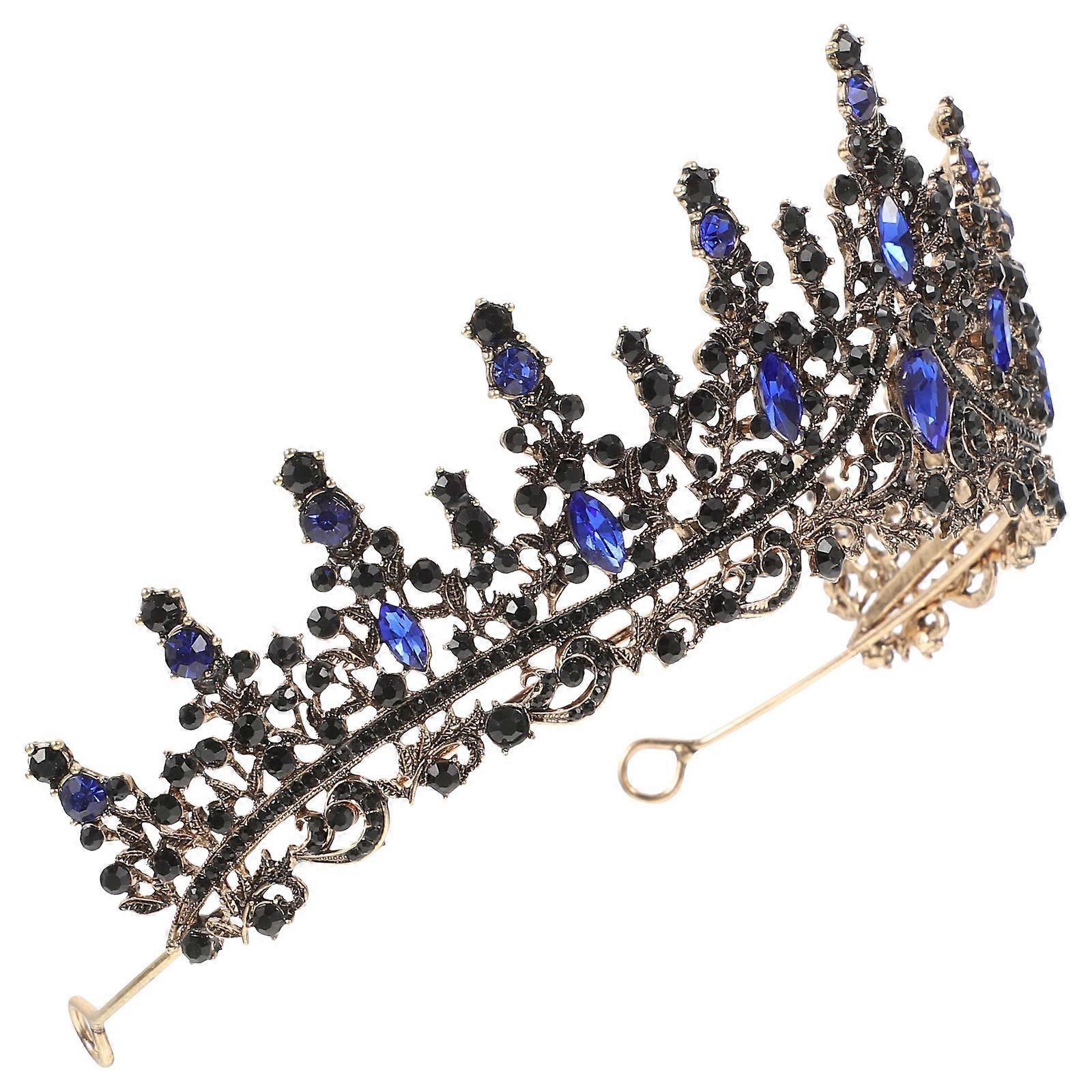 Dekorativt hodeplagg, brudetiarakrone for bryllup og forestillinger, solid konstruksjon