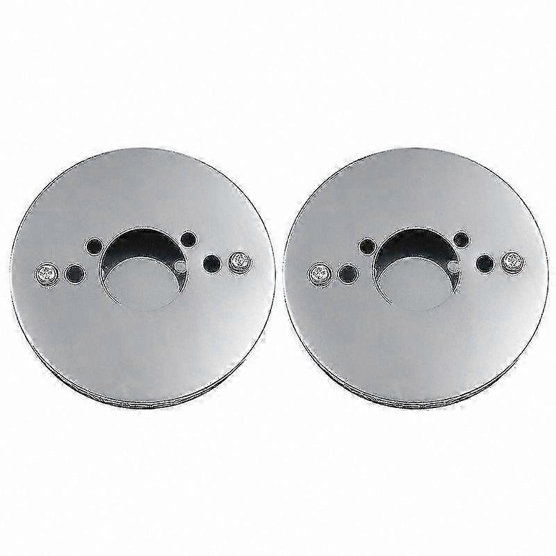 2-Pack Chrome Pancake Air Filters, High Airflow for 1" Carburetors, 14x3cm Size