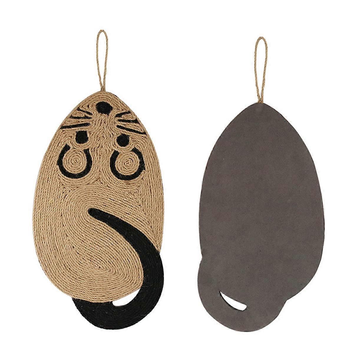 Cat Sisal Pad Mouse Shape Scratch Mat for Pets, Durable Cat Scratching Toy with Comfortable Design 58x42cm