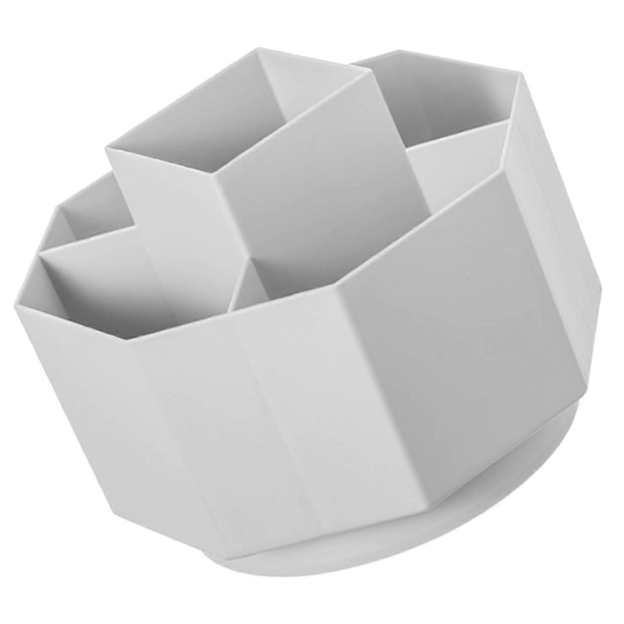 Pen Holder Large Capacity Rotating Pencil And Marker Organizer Desk Organizer White
