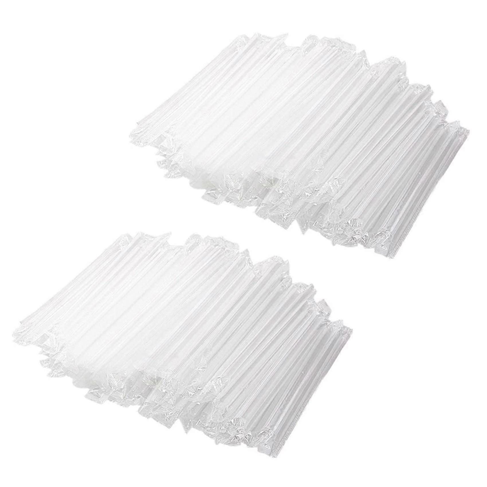600Pcs Jumbo Drinking Straws Clear Plastic Smoothie Straws for Milkshake Bubble Tea