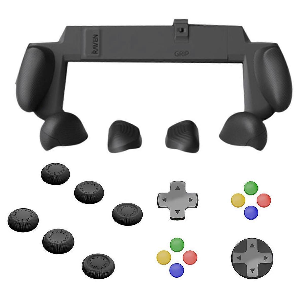 For Switch2 Case Plastic Grip Protective Shell+Direction Keys+Joystick Caps Kit for Switch2 Grip Case Dust-Proof Cover B