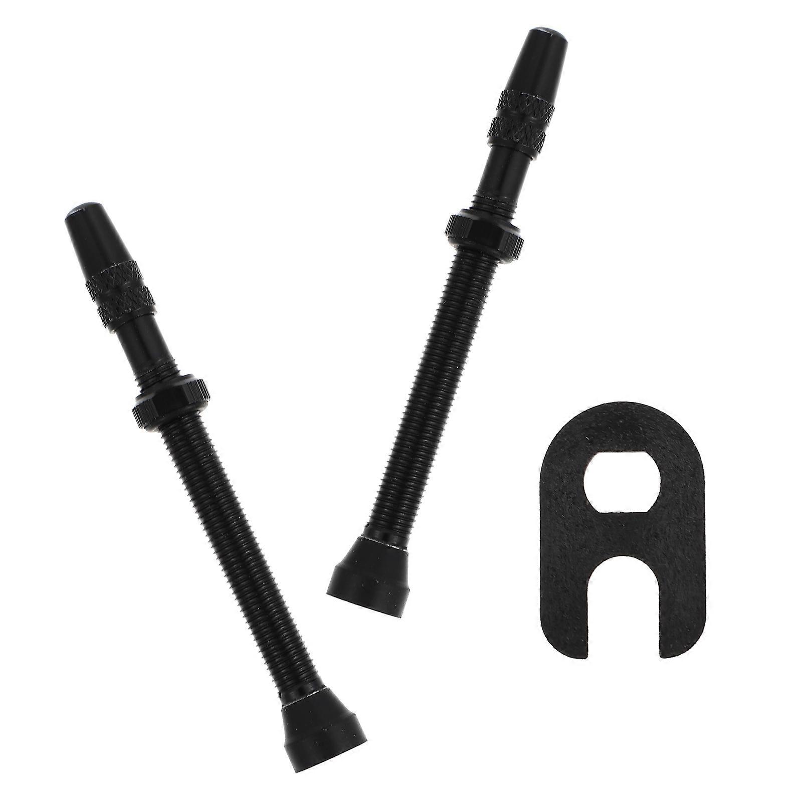 Aluminium Alloy Tubeless Tire Valve Stems for Bike Use Black 1 Set