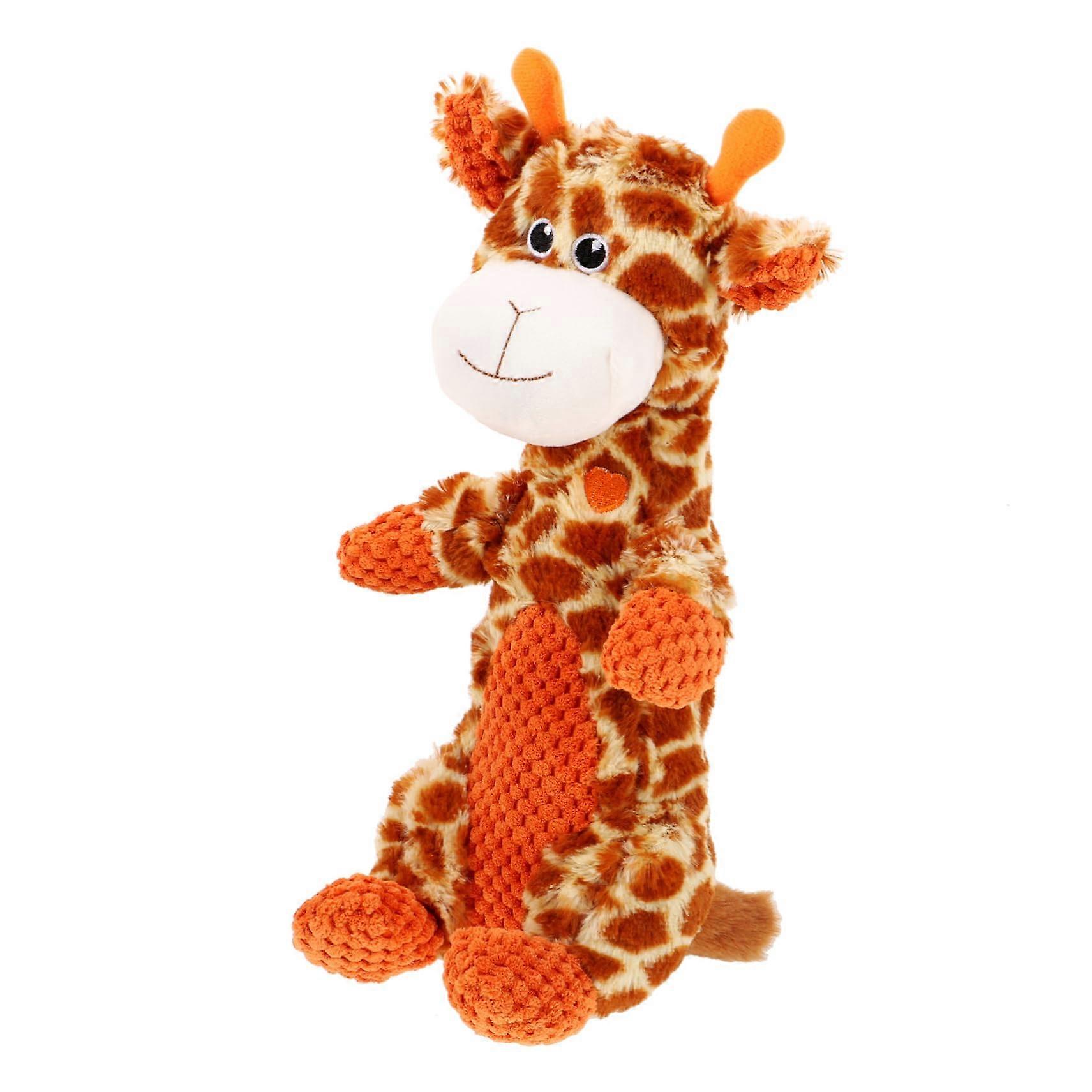 Cute Giraffe Dog Plush Squeaky Toy, Interactive Chew Toy For Dogs And Puppies, Soft Plush Fabric