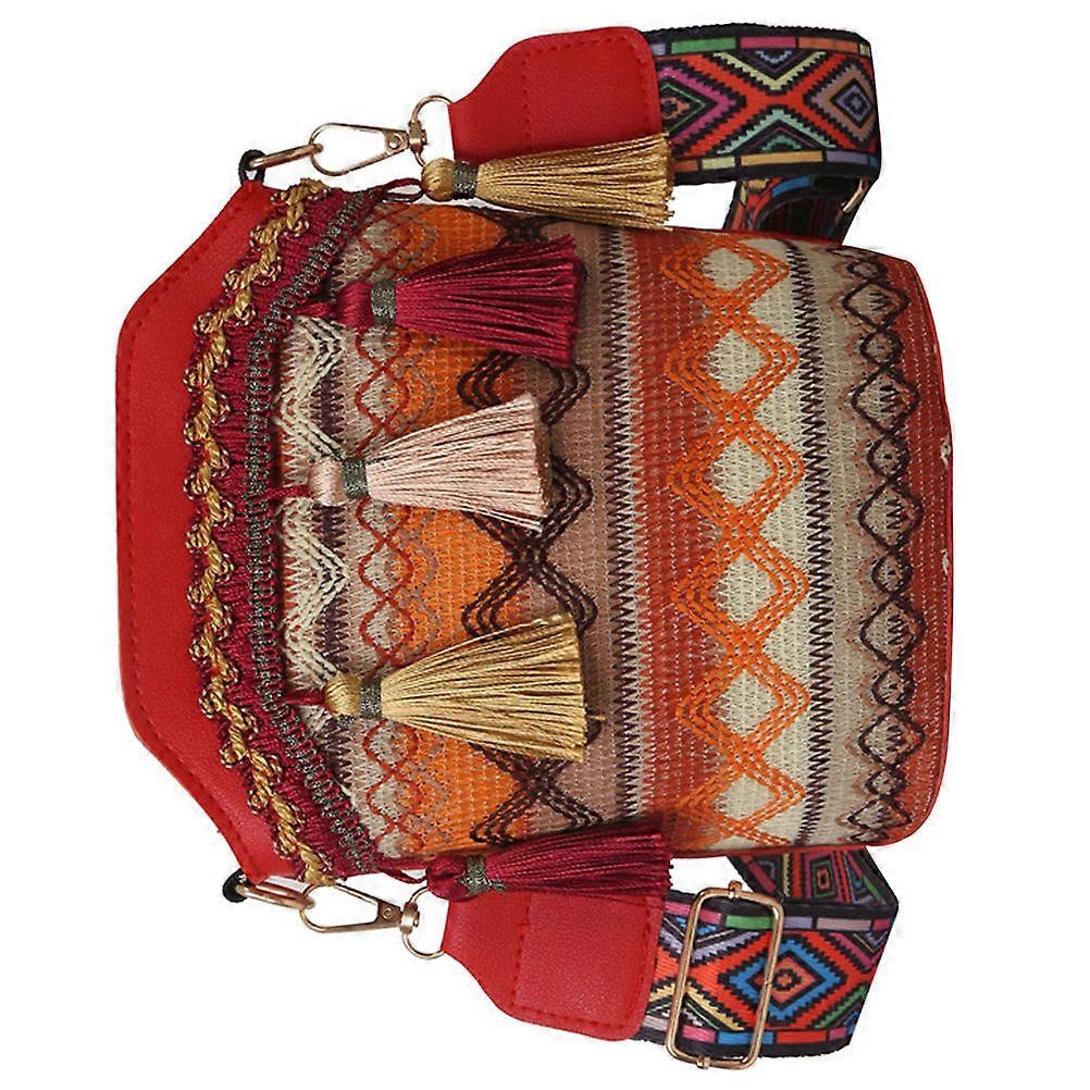 Stylish Ethnic Embroidery Bucket Bag with Zipper Closure – Crossbody Shoulder Bag for Daily Use, Shopping & Parties – Fashionable Women’s Accessory