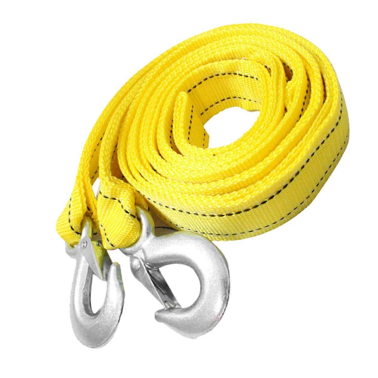 Tow Rope with Metal Hook - Durable Nylon Tow Rope for Cars, SUVs, and Boats - Emergency Vehicle Recovery Strap