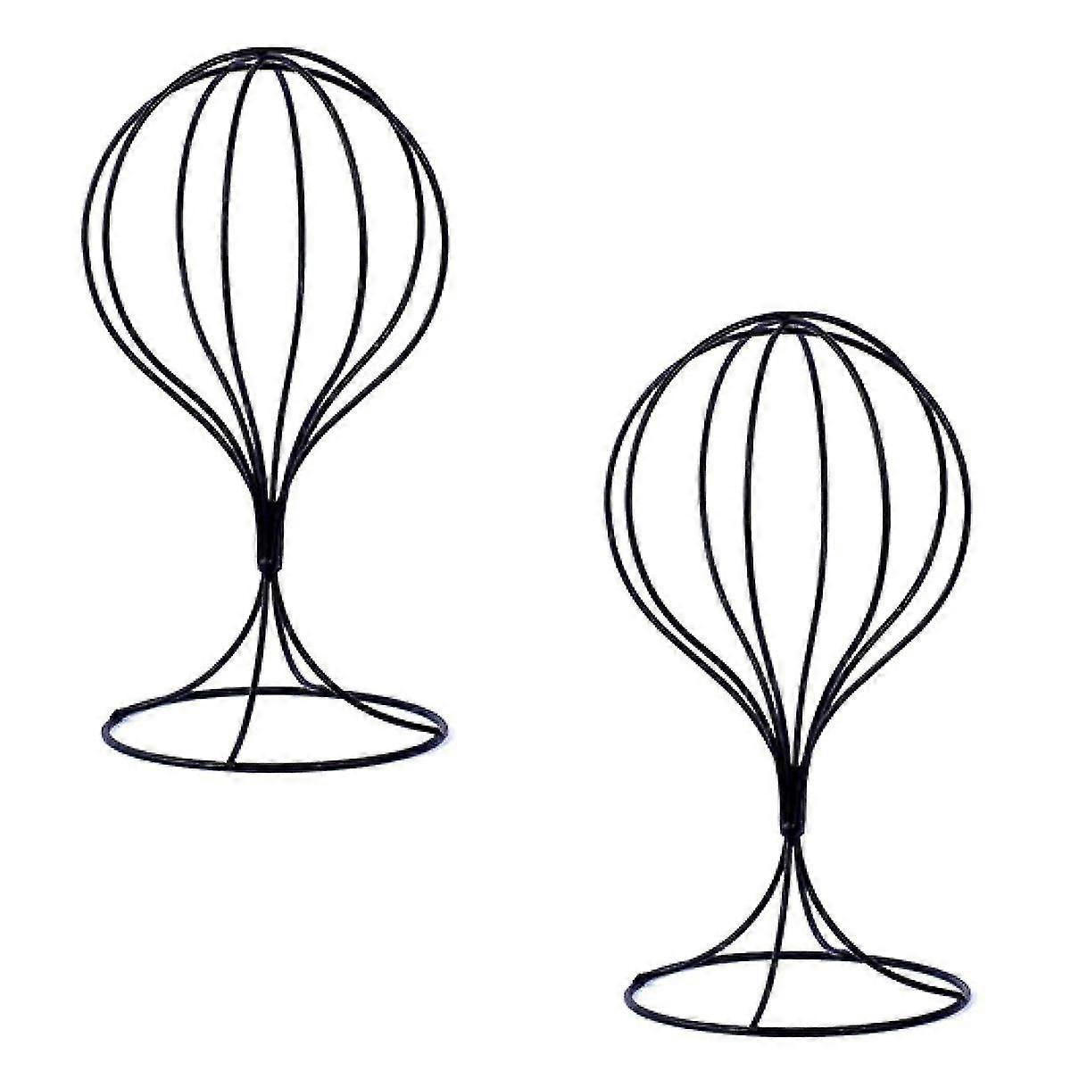 2 件套现代金属帽架耐用稳定帽架假发持有人帽子展示架成人帽架帽子模型架