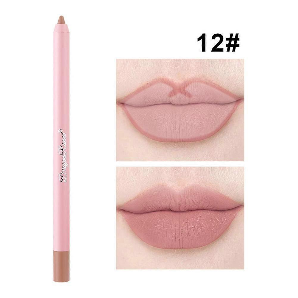 Professional 12-Color Waterproof Lip Liner Set Precise Definition Long Lasting No Smudge Silky Texture
