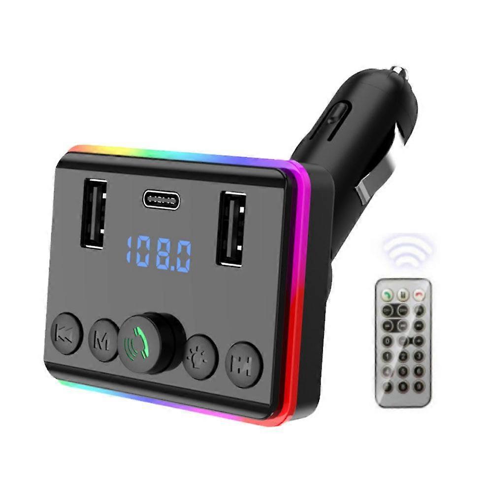 Car MP3 Bluetooth FM Transmitter PD Type-C Dual USB Fast Handsfree U5