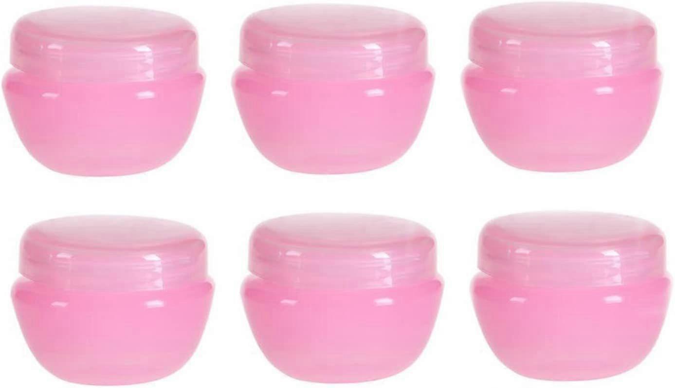 20ml Pink Cosmetic Jars - Leakproof Sample Pots (6pcs)