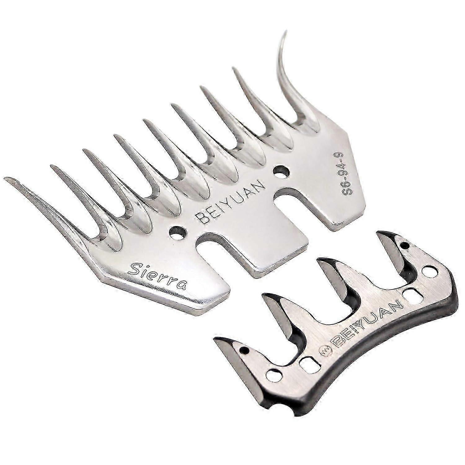 Sheep Clipper, Stainless Steel Sheep Clipper, Electric Wool Shears, Animal Goat Sheep Shears (9 Teeth Scimitar)
