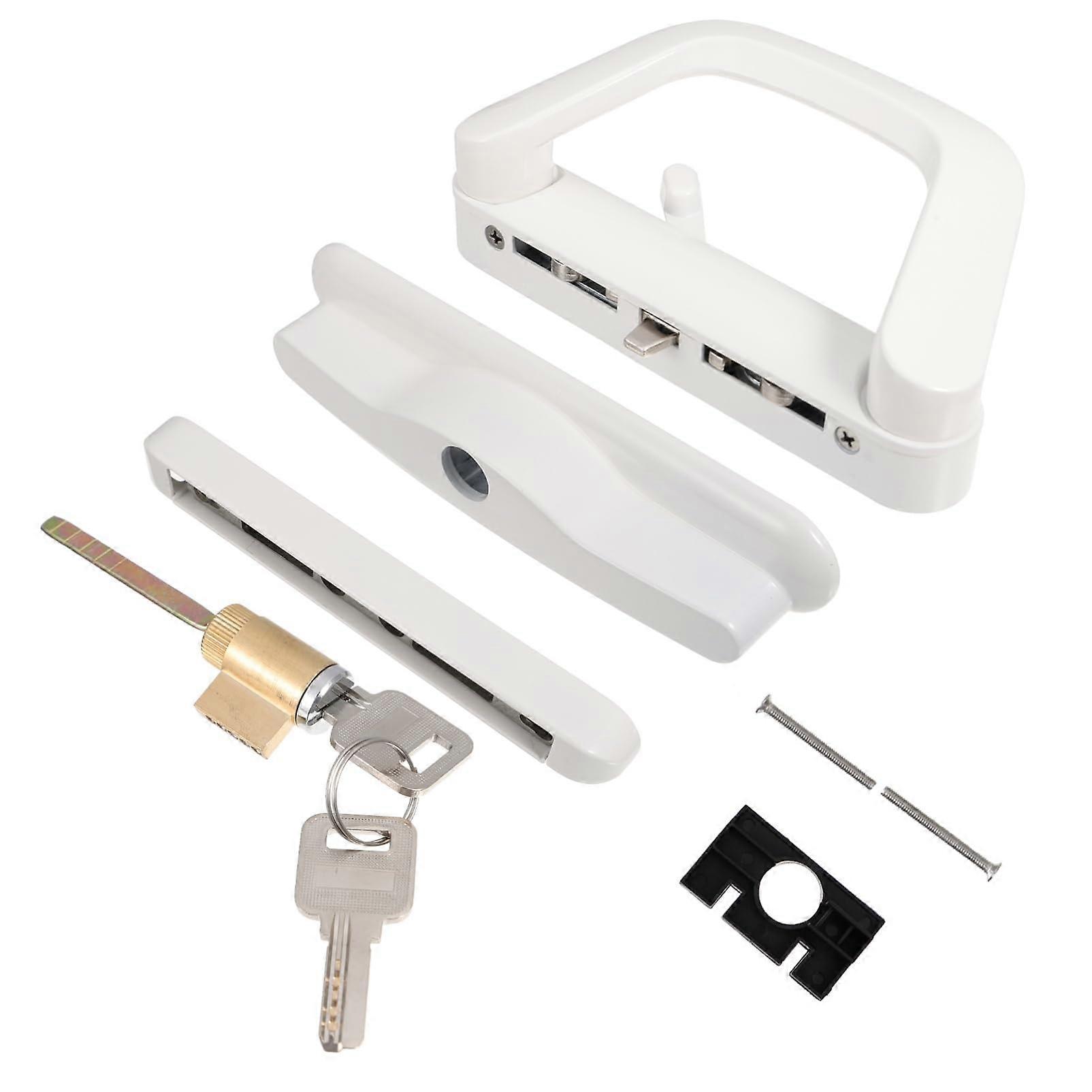 1Satz Sliding Door Lock Privacy Lock for Easy Installation Versatile Use as Handle and Door Lock for Balcony Doors