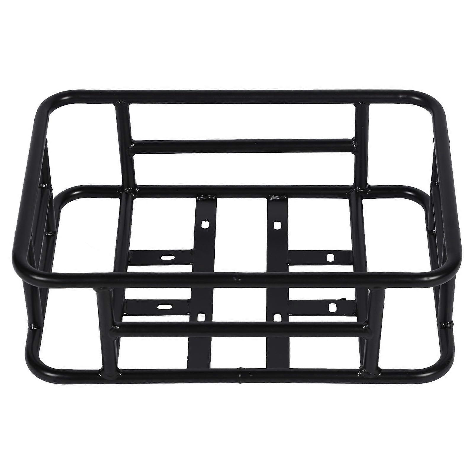 Rear Bike Basket for Large Bike Models, Multifunctional Rustproof Black Cargo Storage Basket with High Capacity