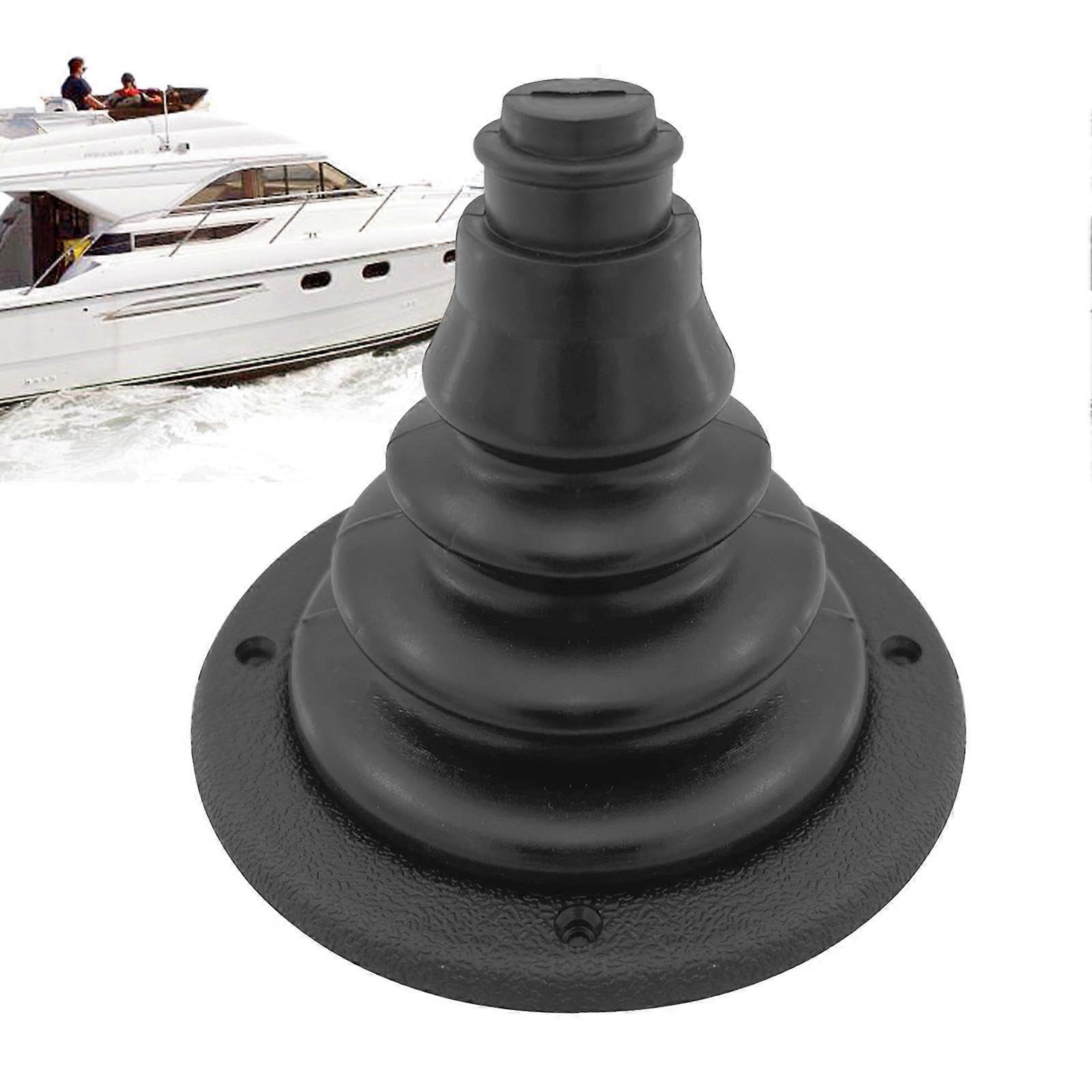 Boat Engine Well Cable Boot, Black Engine Well Rigging Boot Cover for Steering Cable Truss, Compatible with Various Boat Motors