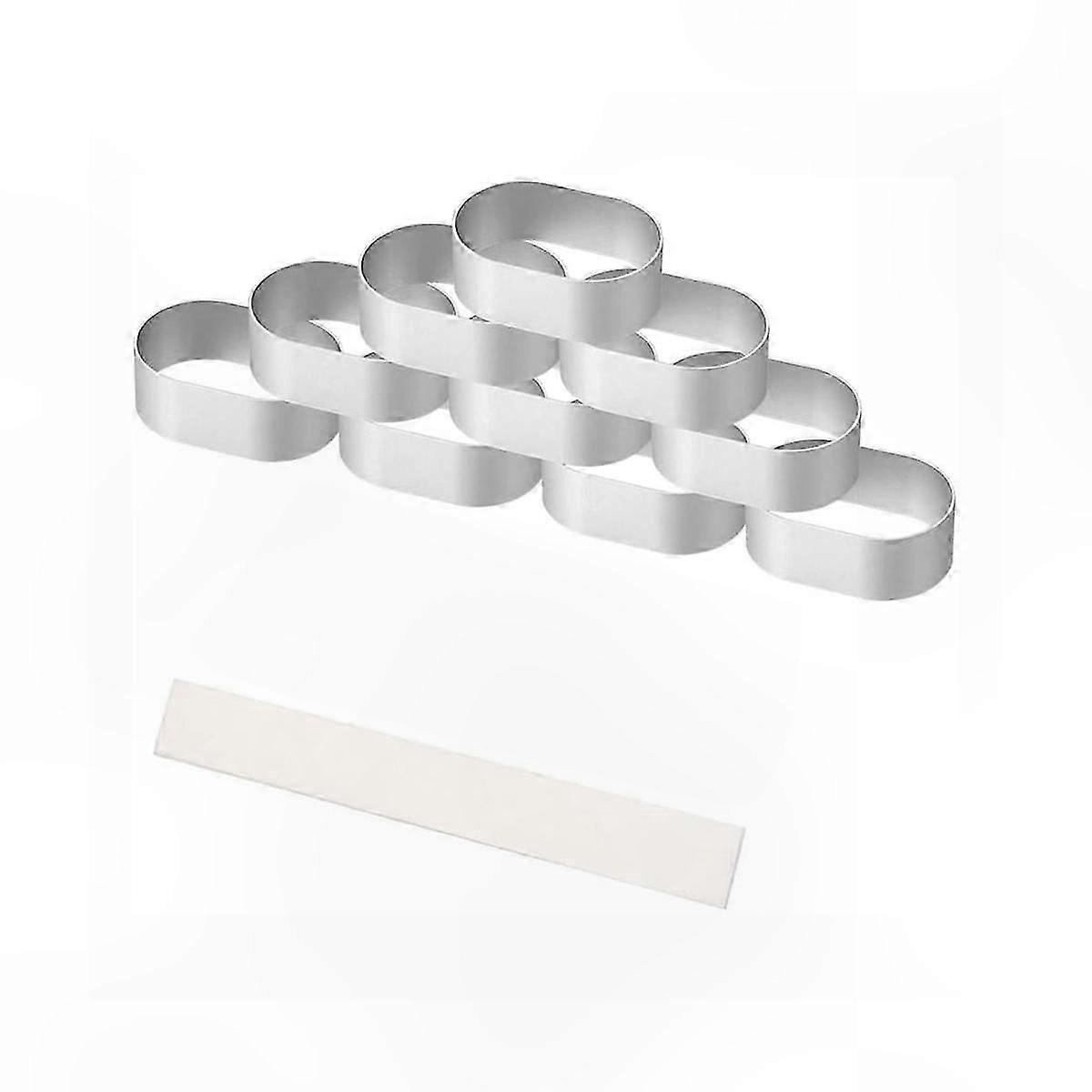 10-Pack Oval Cheese Molds with 100 Liner Papers for Mousse, Bread, and Cake Crafting