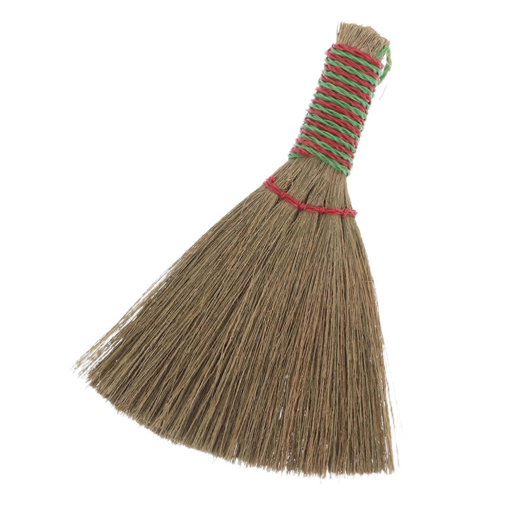 Handheld Straw Braided Broom and Dustpan Set for Efficient Indoor Cleaning on Carpets and Household Surfaces