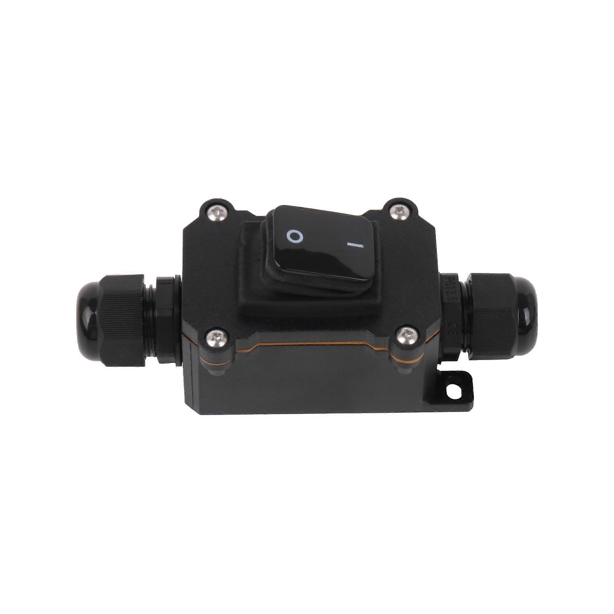 Plastic Inline Cord Switch 30A 0V380V JR619 On/Off Rocker Button Screw Type
