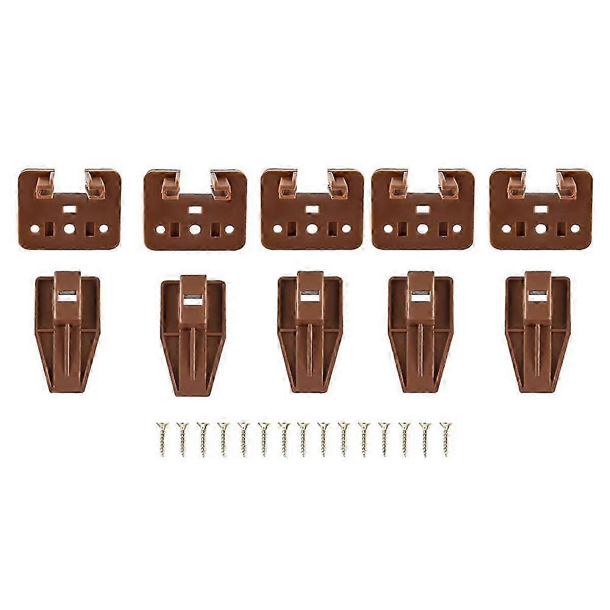 Track Guides Drawer Tracks and Glides, 5 Sets of Plastic Drawer Slides for Furniture Drawer Center Mount