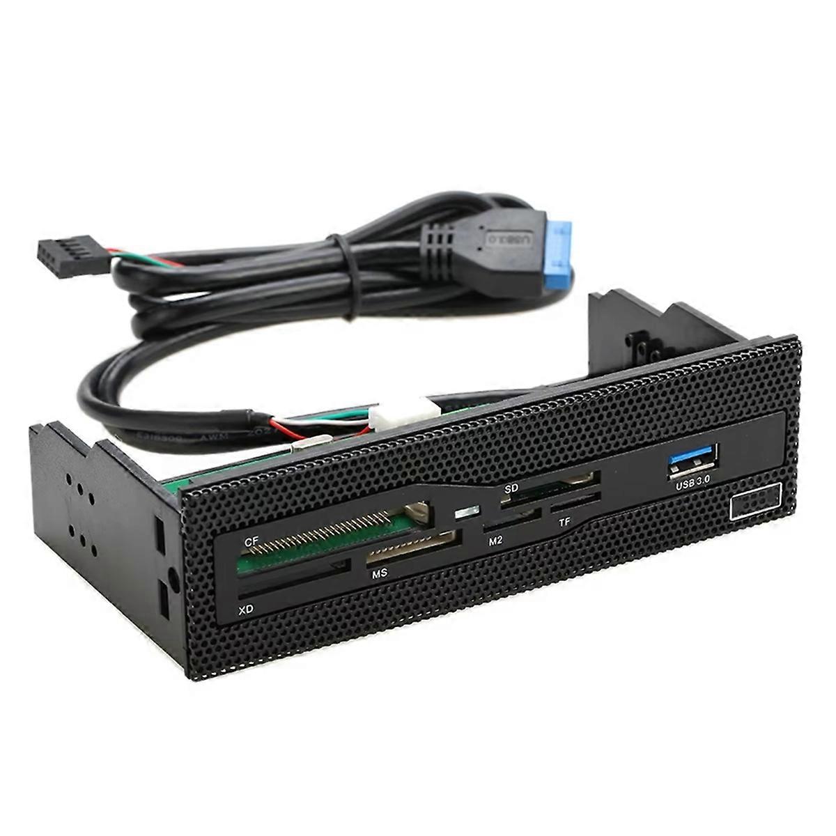 5.25In Internal Card Reader Media Multi-Function Dashboard PC Front Panel USB 3.0 Support XD MS M2 T