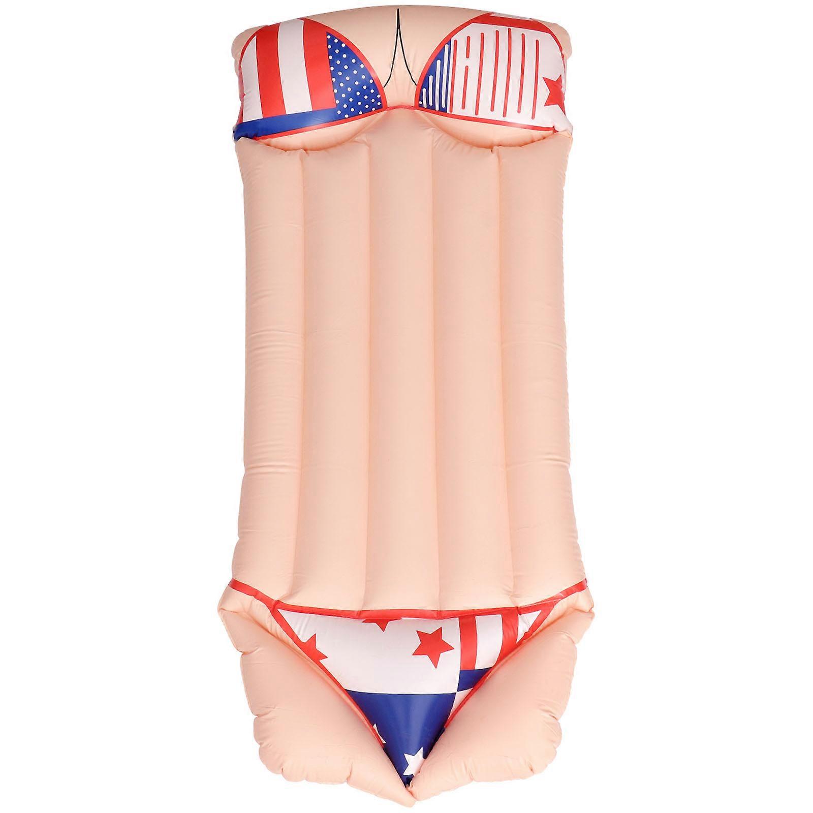 Inflatable Floating Cushion Bikini Pattern Adult Swimming Summer Water Recreation Pvc Floating 1Pack