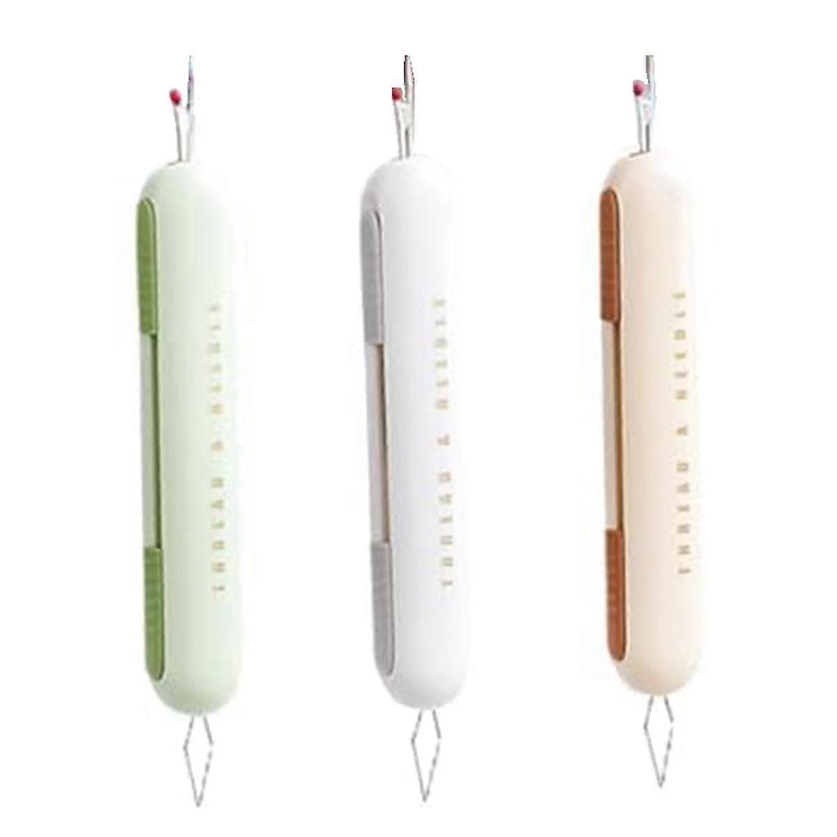 2 in 1 Needle Threader Seam Ripper, Needle Threading and Seam Kit Seam Ripper Tool Threading Seam Rippers (3PCS)