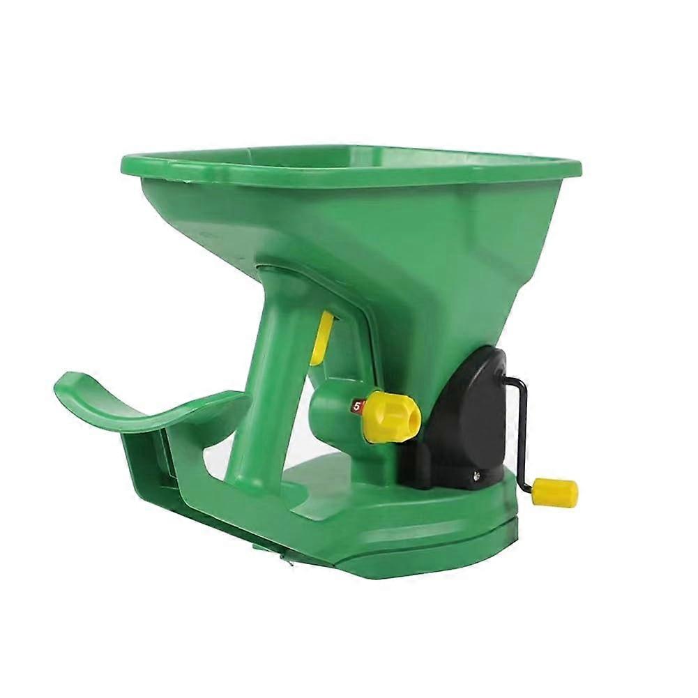 Gardener Hand-Held Seed Spreader 1.5L Portable Lawn Seeder 5-Gear Hand Crank Easy Install Efficient Spreading Tool