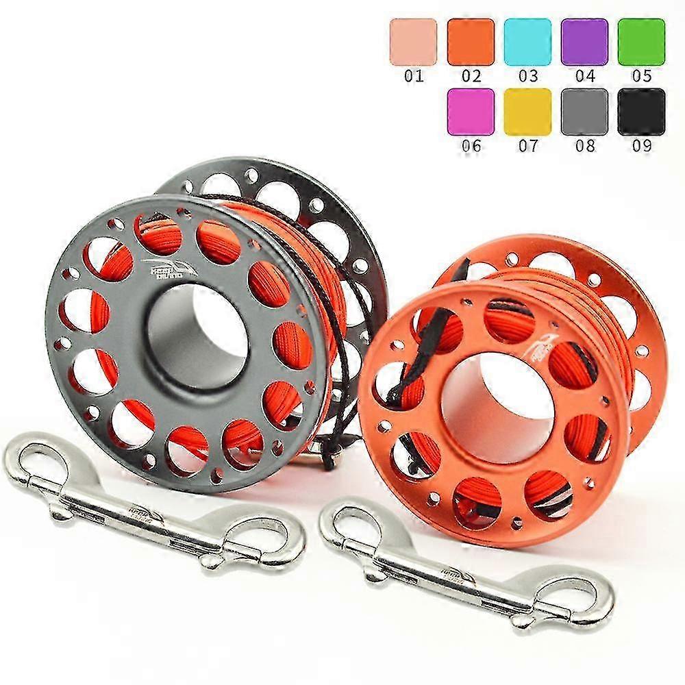 15M/30M Scuba Diving Aluminum Alloy Spool Finger Reel with Stainles...