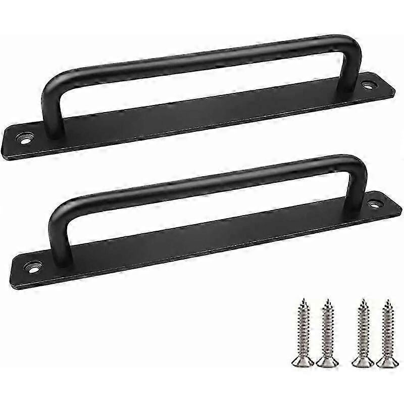 Door handle for cupboard - 2pcs matte black sliding barn style