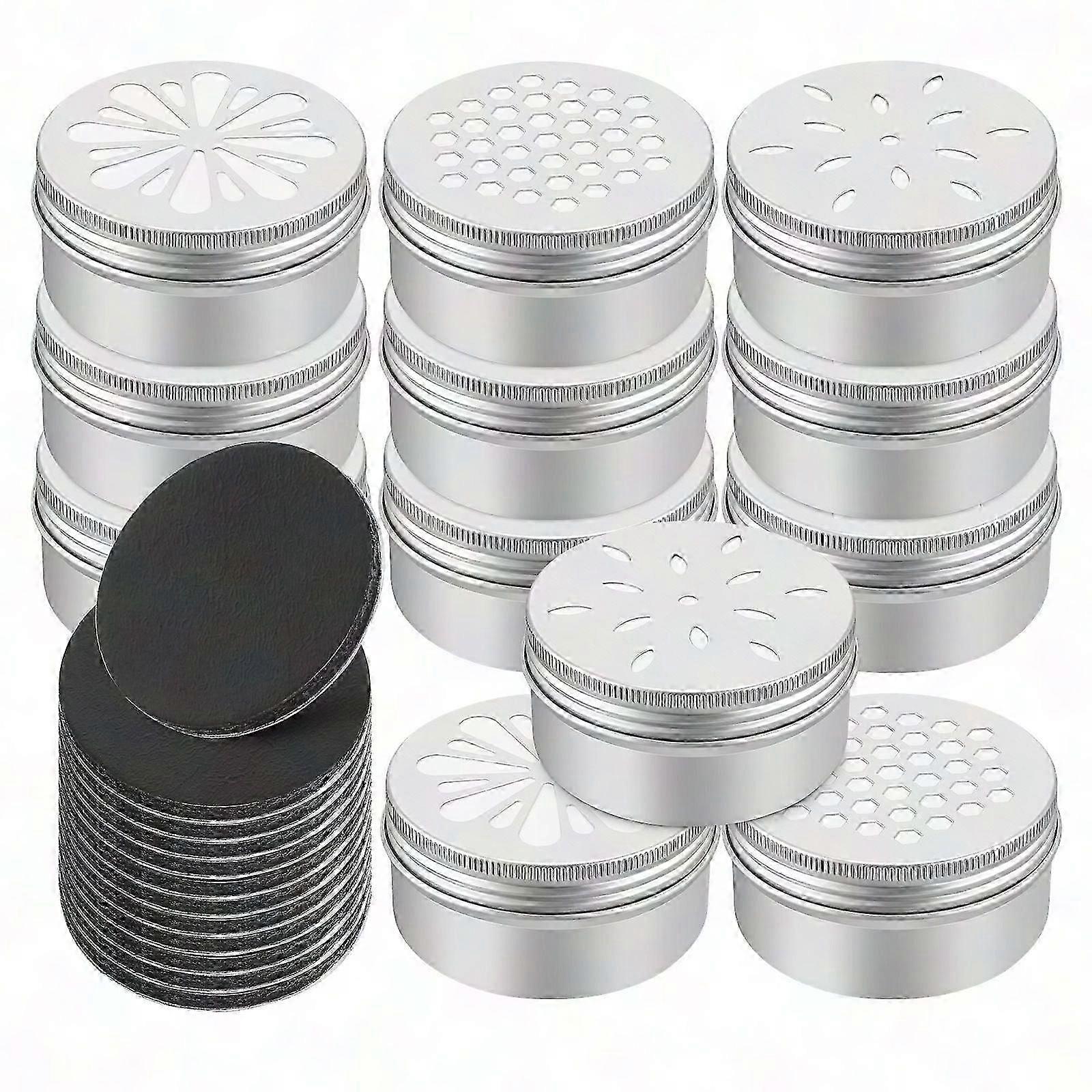 Dog Nose Work Scent Training Containers with Round Holes Silver Storage Set