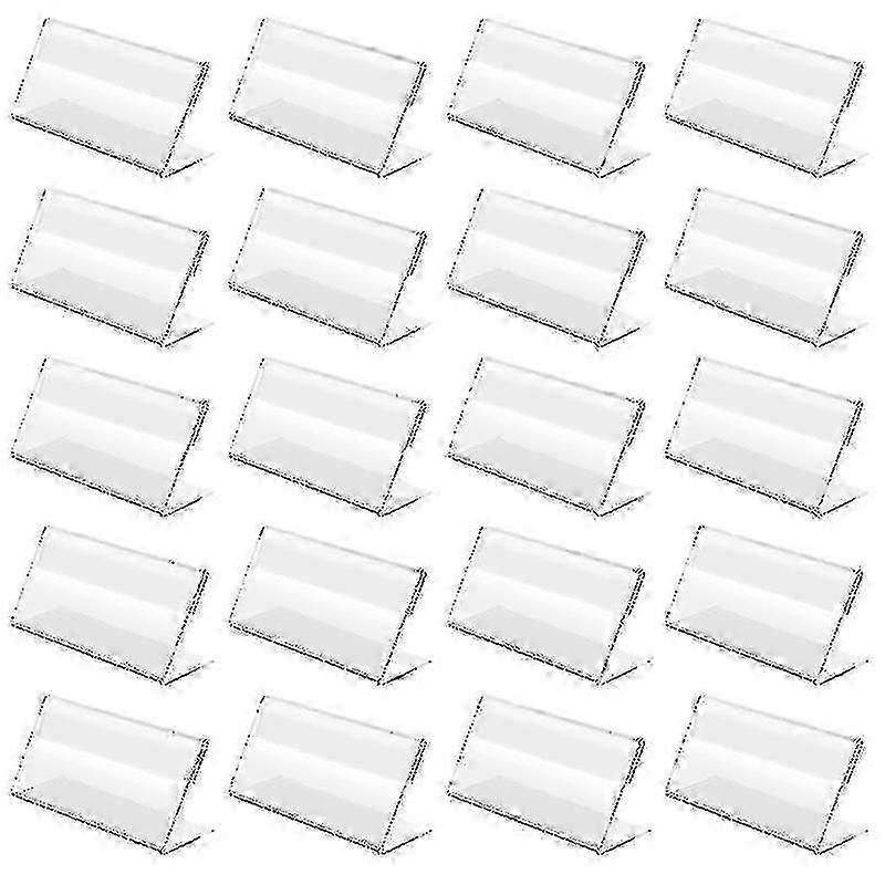 20 Pieces 7x4cm Acrylic Stands Clear Plactic Label Holder Durable S...