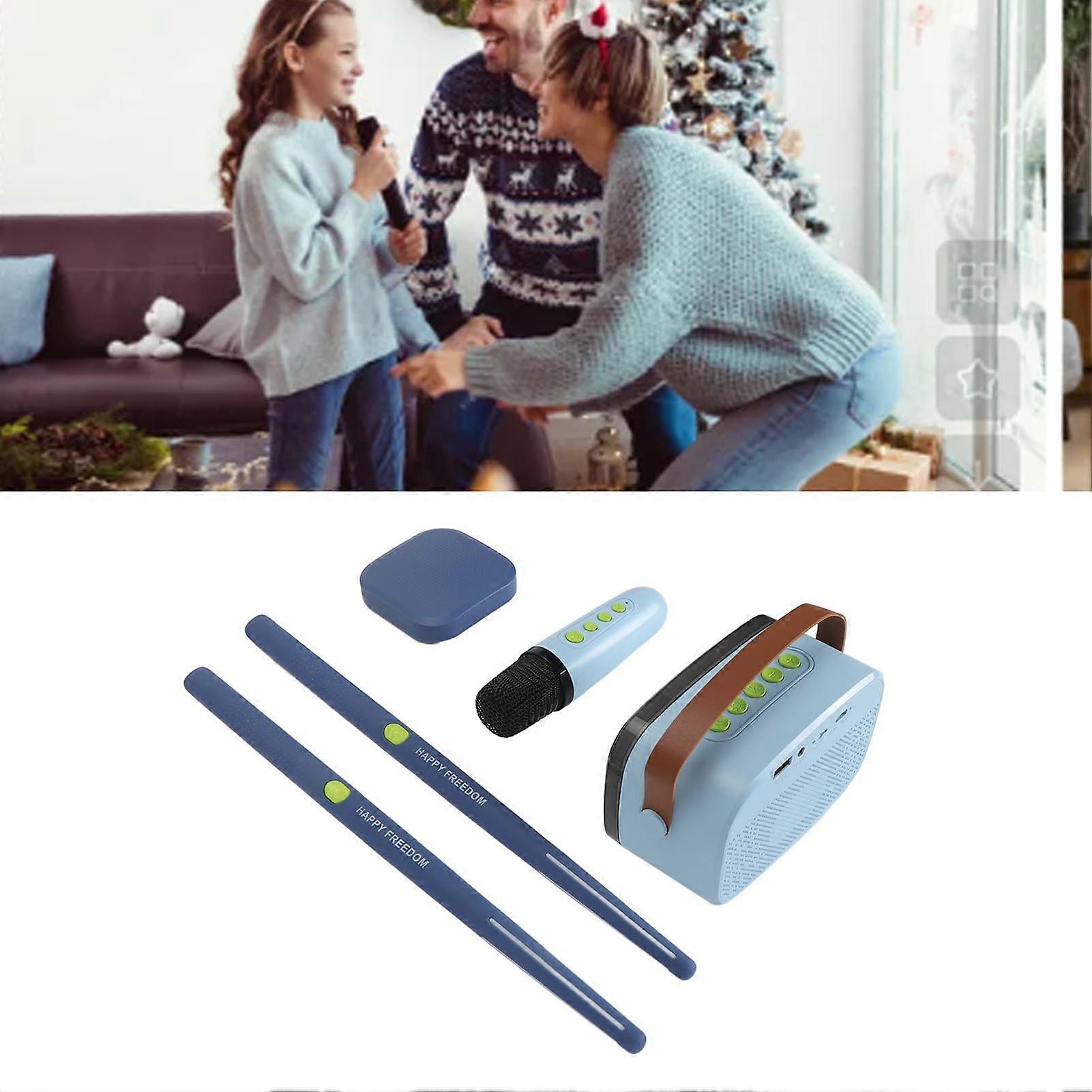 Air Drum Set 3D Motion Sensing Virtual Drumsticks Blue with 32GB Support