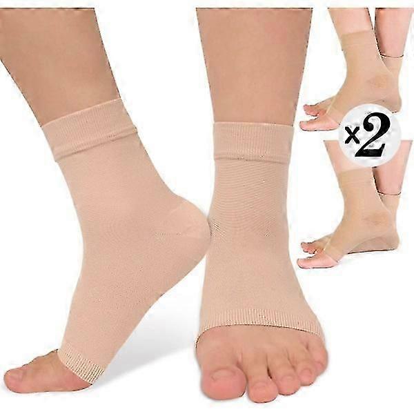 2-pack ankle support compression sleeve  open toe Compress