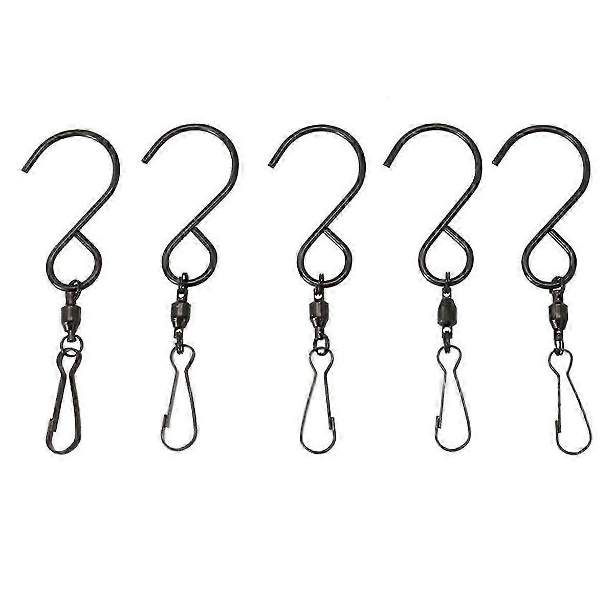 5PCS rotating hooks for hanging crystal twisters and bird feeders